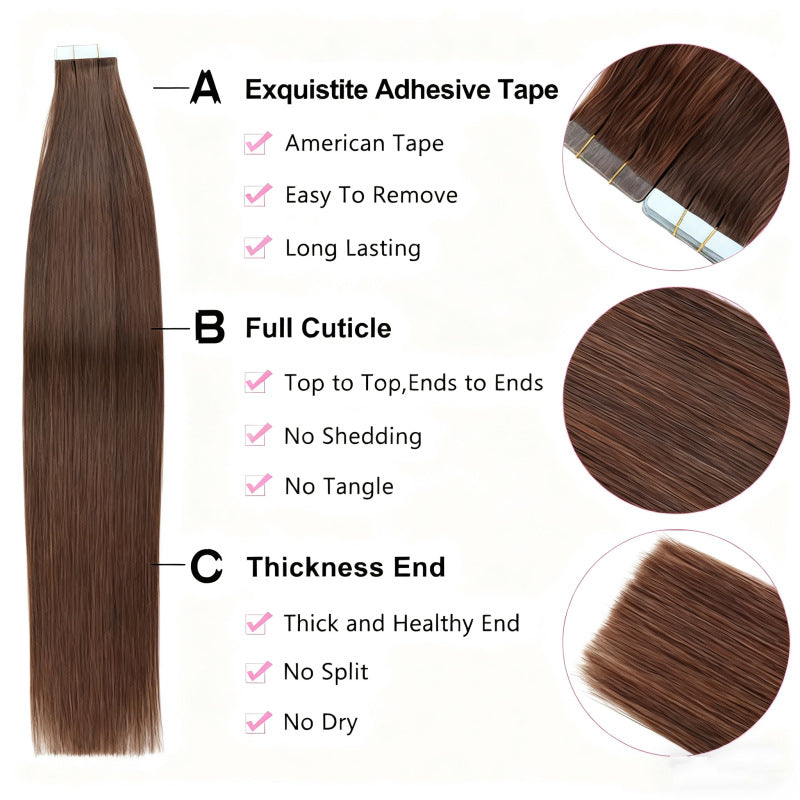 Dark Brown / Tape-Ins 50g (#2) - ElevateHealthTech