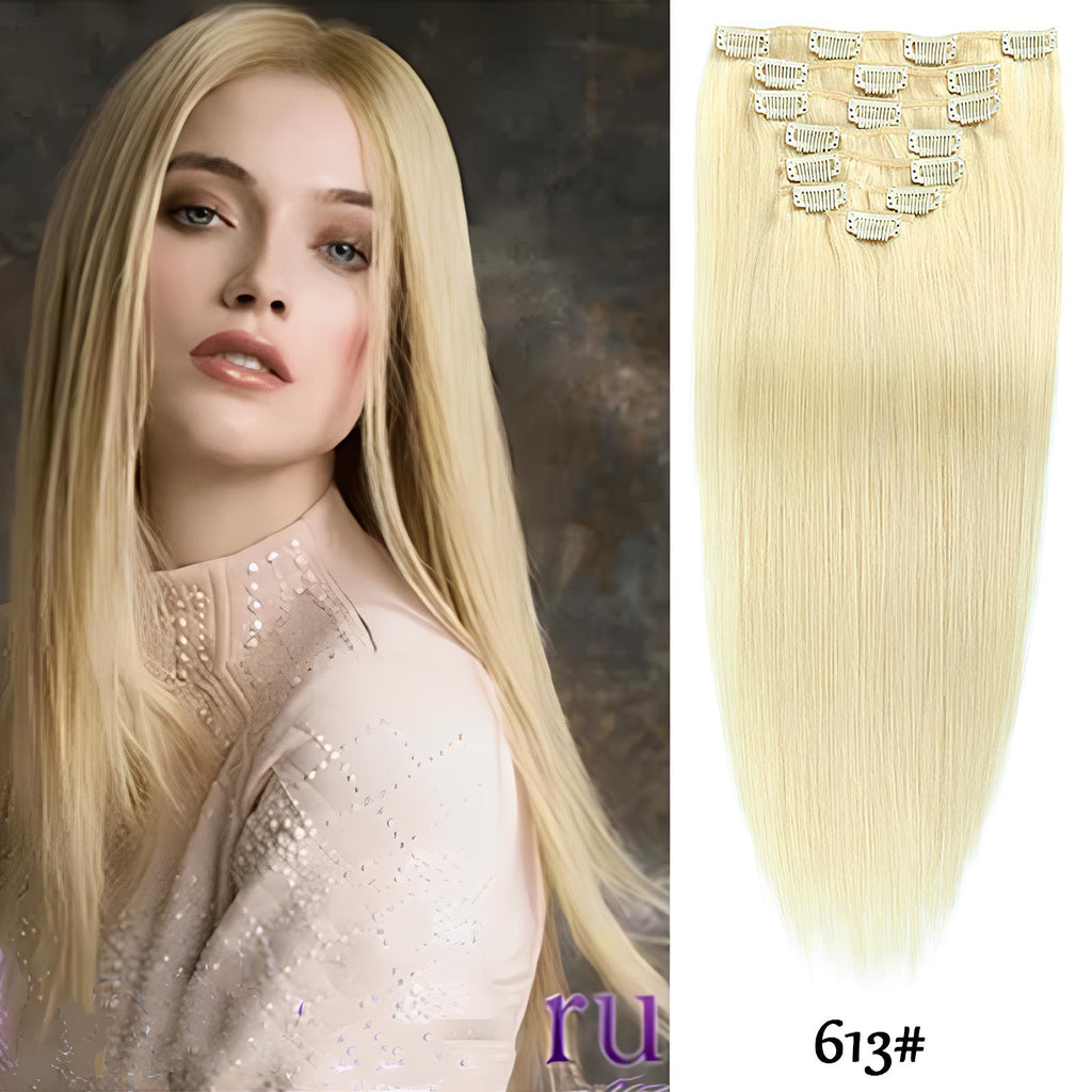 Light Blonde / Classic Clip-Ins (100g-120g)(#613) - ElevateHealthTech