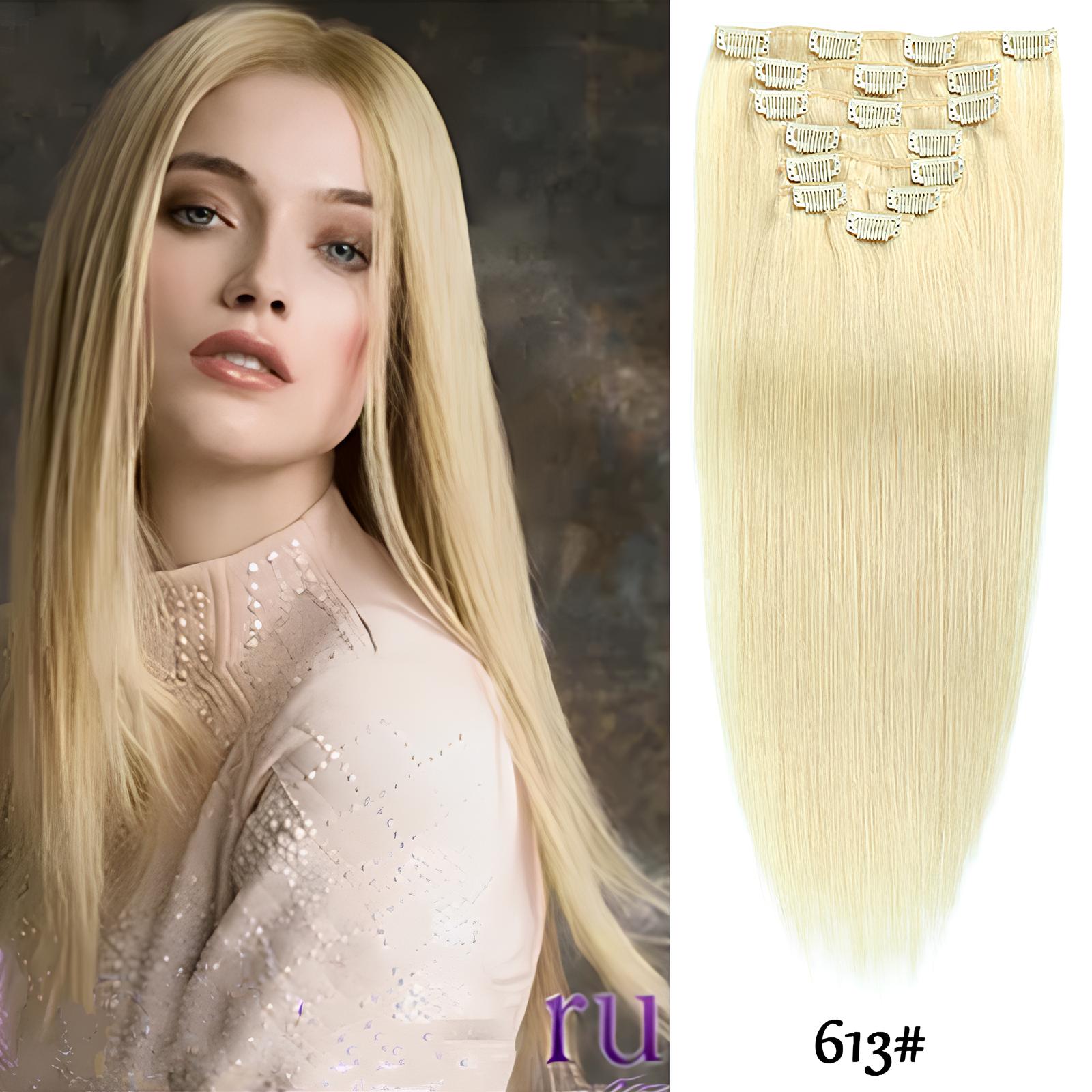Light Blonde / Classic Clip-Ins (100g-120g)(#613) - ElevateHealthTech