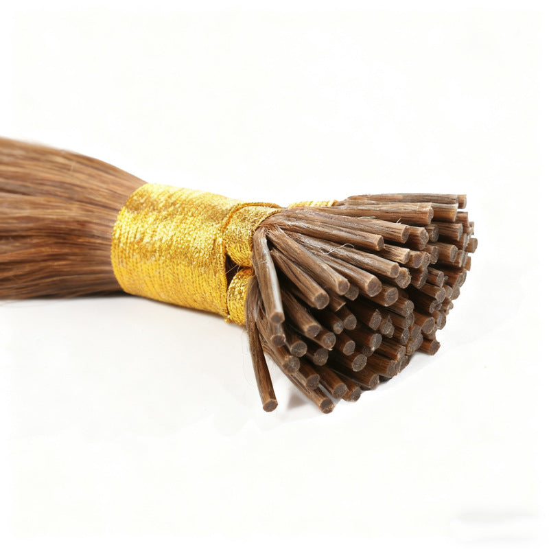 LIght Brown Premium I-tip Hair extensions 50g(#6) - ElevateHealthTech