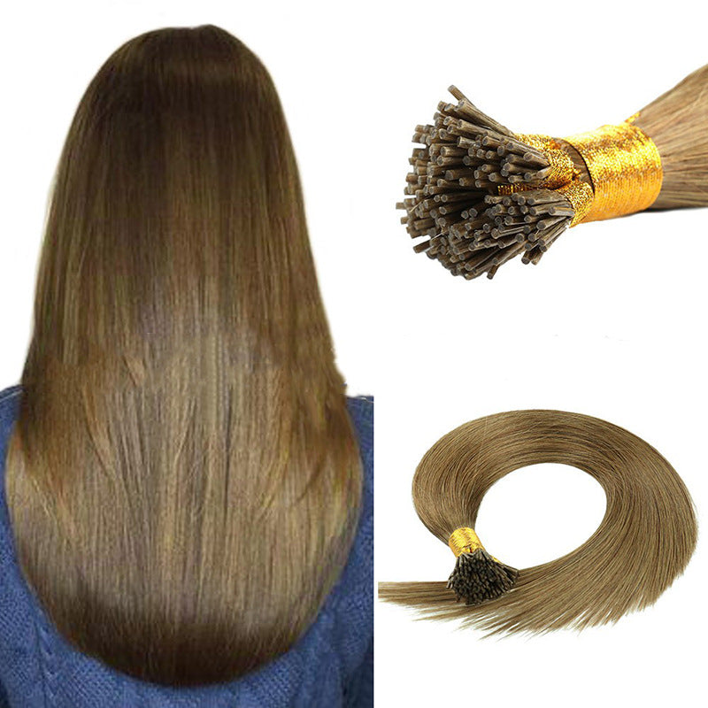 Chocolate Deep Color Melt Premium I-tip Hair Extensions 50g(#8) - ElevateHealthTech