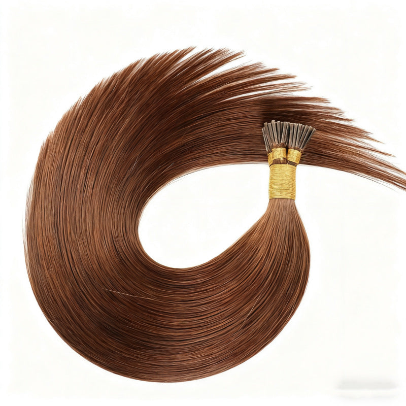 Chocolate Brown Premium I-tip Hair Extensions 50g(#4) - ElevateHealthTech