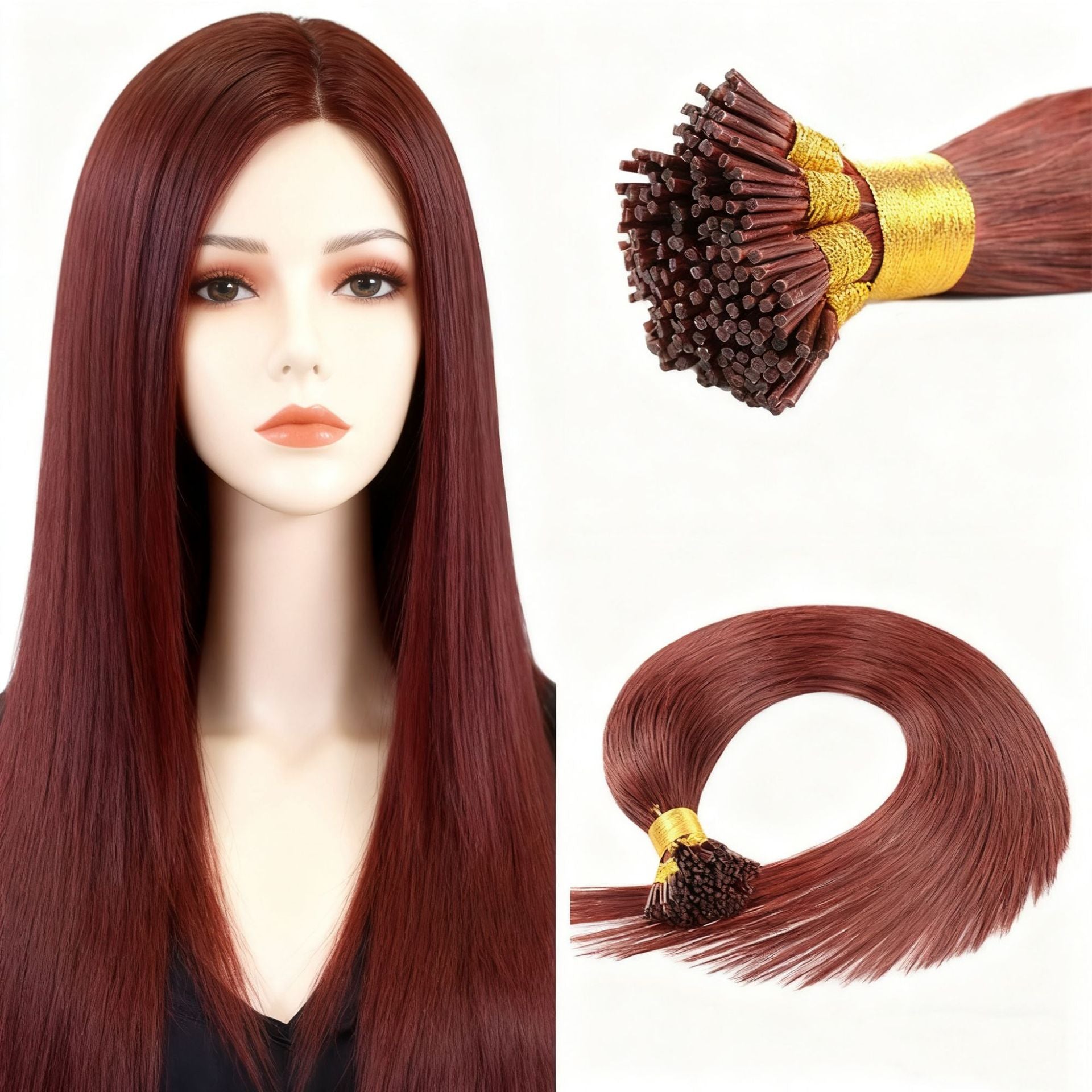 Terracotta Copper Premium I-tip Hair Extensions 50g(#33) - ElevateHealthTech
