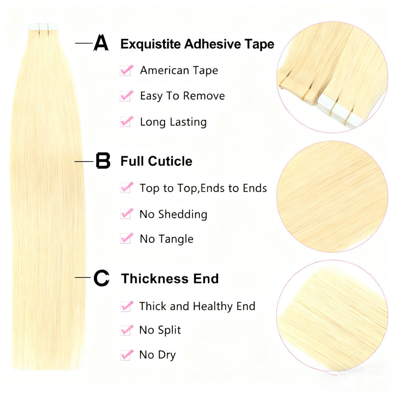 Light blonde / Tape-Ins 50g( #613) - ElevateHealthTech