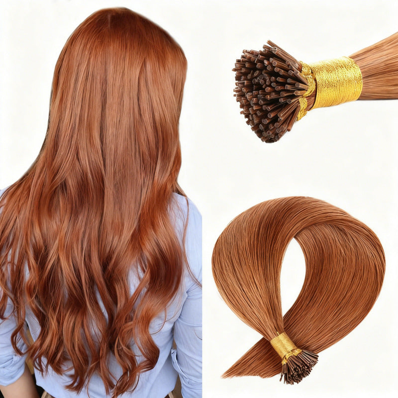 Ginger Premium I-tip Hair Extensions 50g(#30) - ElevateHealthTech