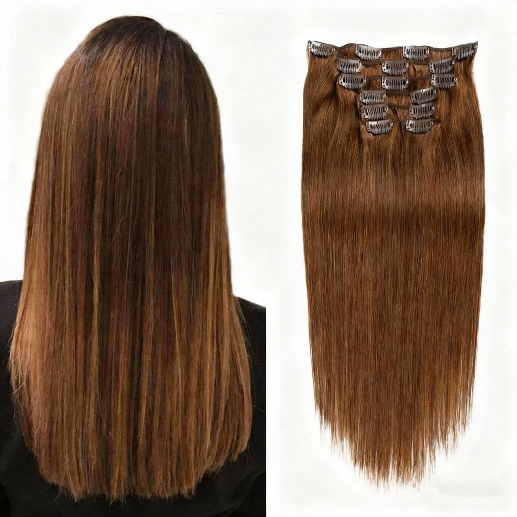 Chocolate Brown / Classic Clip-Ins (100g-120g)( #6) - ElevateHealthTech