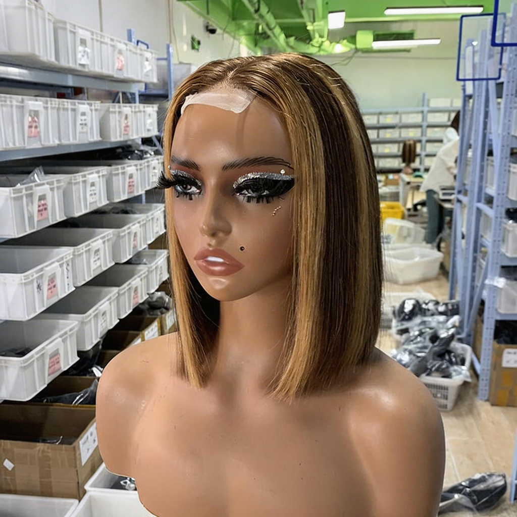 Multi-Tone Classic Bob Real Human Hair Lace Front Wig 13×4 - ElevateHealthTech
