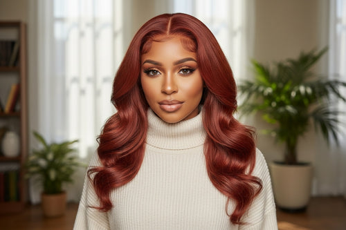 Amber Auburn Straight HD Lace Front Human Hair Wig 13×4 - ElevateHealthTech