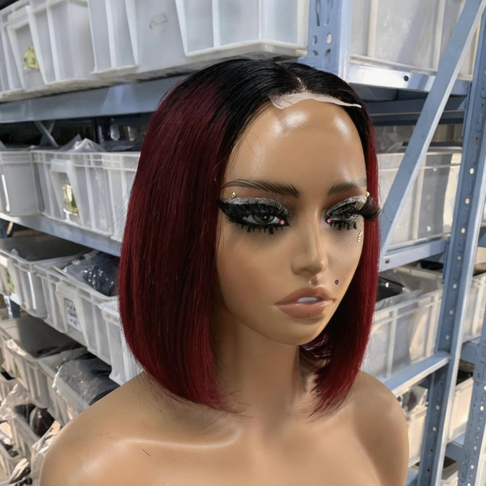 Multi-Tone Classic Bob Real Human Hair Lace Front Wig 13×4 - ElevateHealthTech