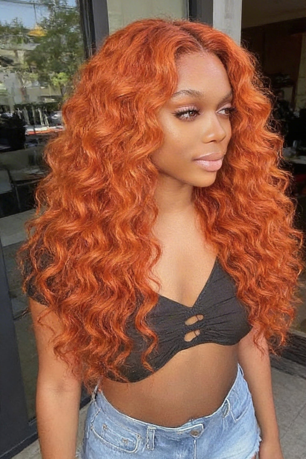 Radiant Ginger Curly HD Lace Front Human Hair Wig 13×4 - ElevateHealthTech
