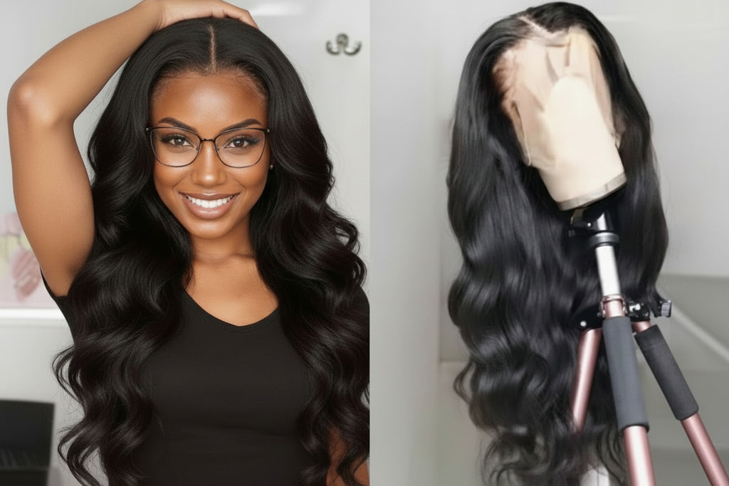 Natural Black Body Wave HD Lace Front Human Hair Wig 13×4 - ElevateHealthTech
