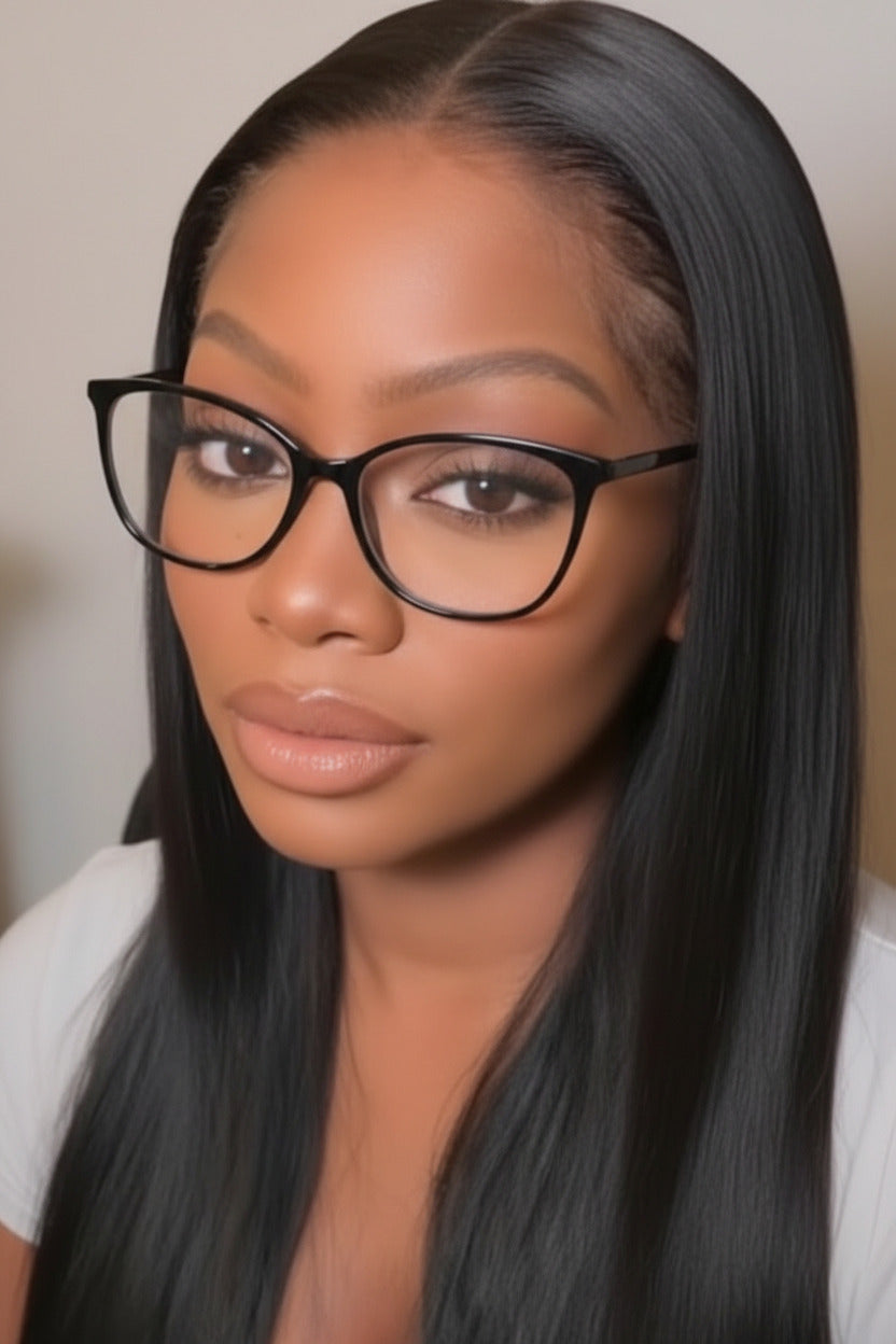 Brazilian Straight Human Hair Lace Front Wig 13×6 – Glueless Natural Hairline Wig - ElevateHealthTech
