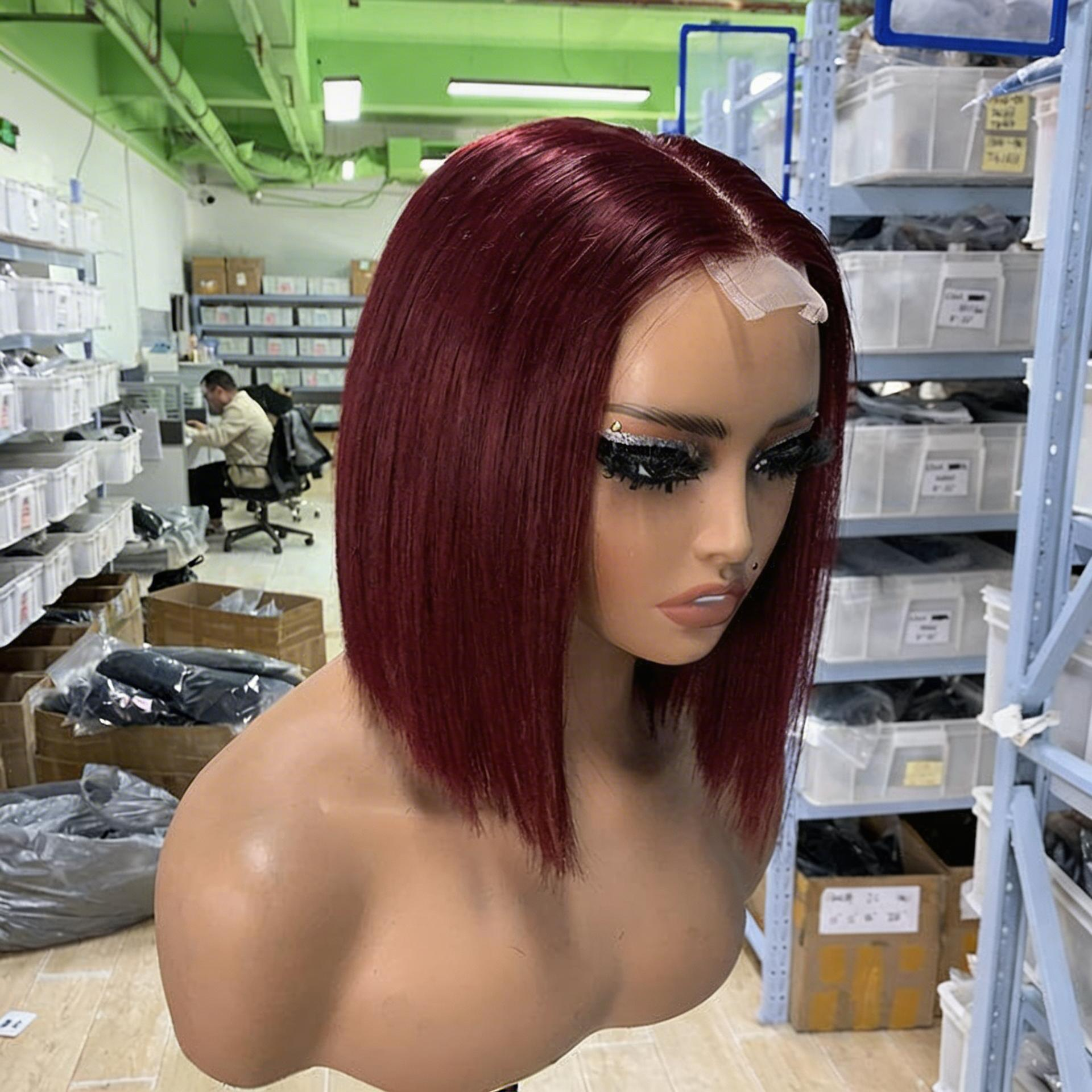 Multi-Tone Classic Bob Real Human Hair Lace Front Wig 13×4 - ElevateHealthTech