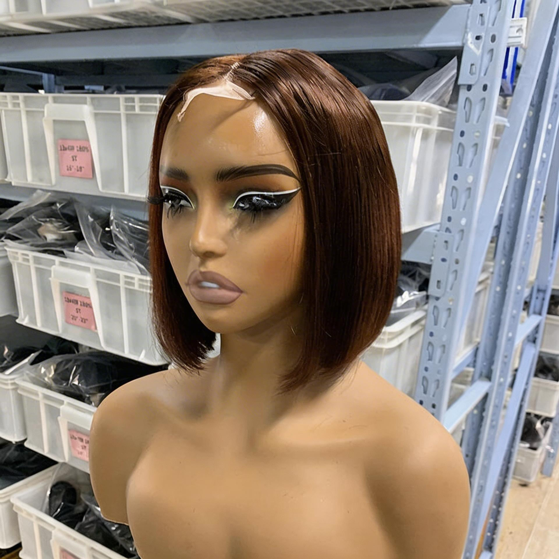 Multi-Tone Classic Bob Real Human Hair Lace Front Wig 13×4 - ElevateHealthTech
