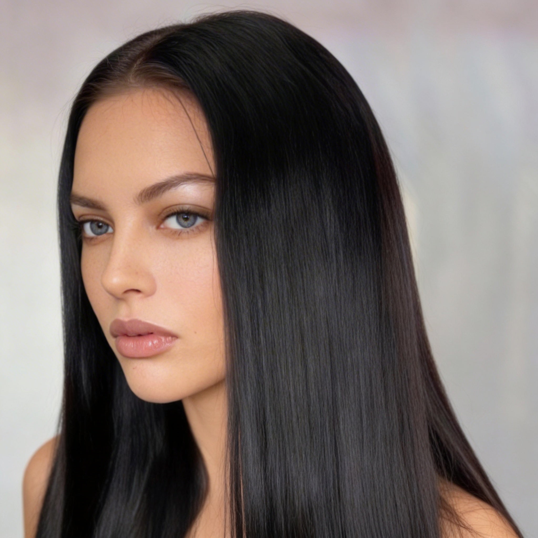Natural Black Premium Straight HD Lace Front Glueless Wig 13×4 - ElevateHealthTech