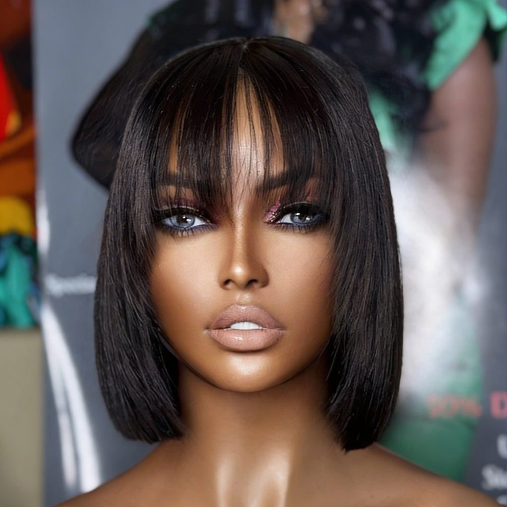 Bob Glueless Ear-to-Ear 13×4 HD Lace Front Human Hair Wig - ElevateHealthTech