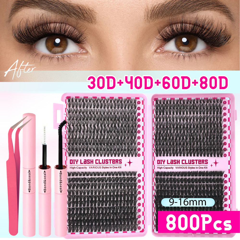 DIY Fluffy Cluster Lash Extension Kit – 40 Row Volume Lash Tray - ElevateHealthTech
