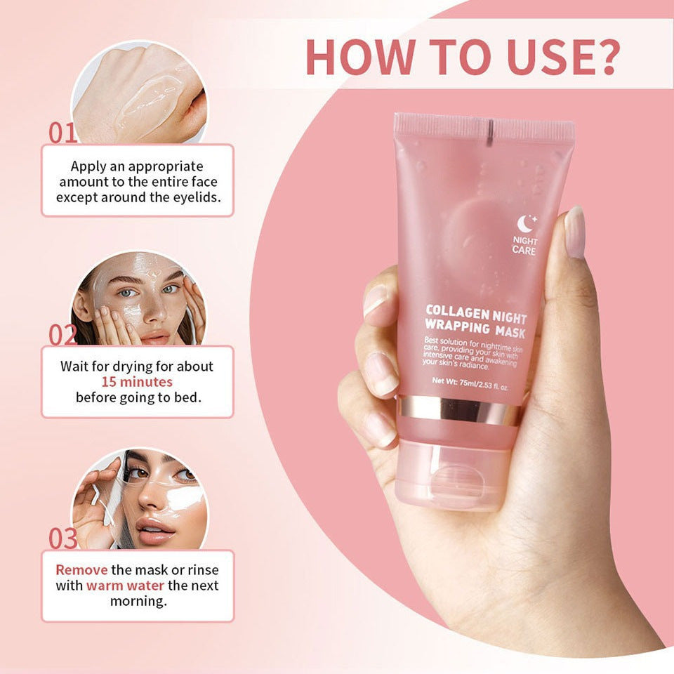 Collagen Hydrating Peel-Off Face Mask – Deep Moisturizing & Skin Firming Treatment 75ml - ElevateHealthTech