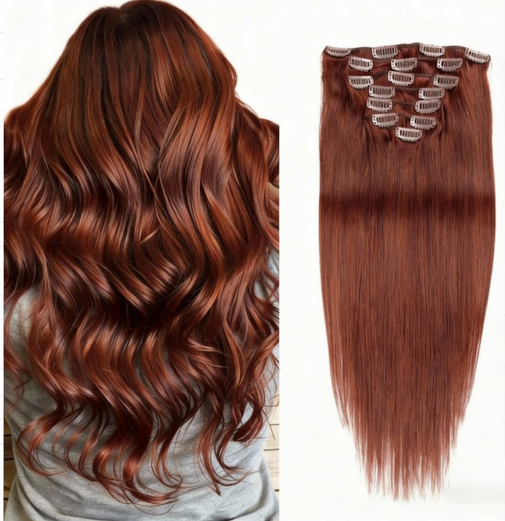 Terracotta Copper /  Classic Clip-Ins (120g-150g)(#33) - ElevateHealthTech