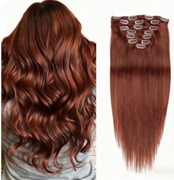 Terracotta Copper /  Classic Clip-Ins (120g-150g)(#33) - ElevateHealthTech