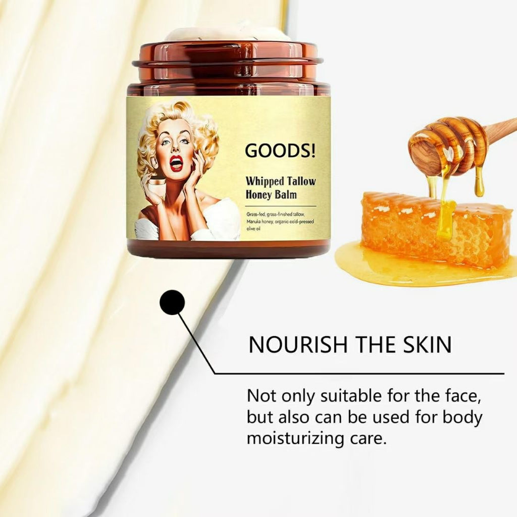 Whipped Beef Tallow and Honey Balm – 4oz Unscented Multi-Purpose Skincare for Face, Body, and Lips - ElevateHealthTech