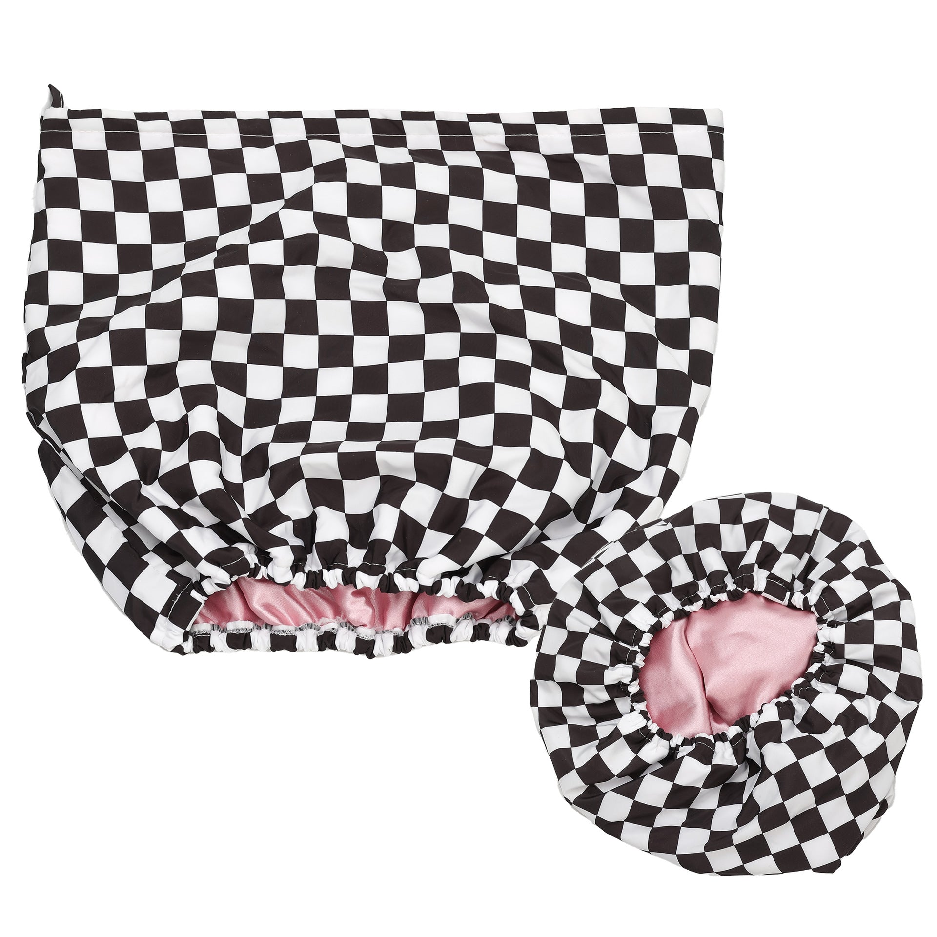 Checker Shower Cap – Waterproof & Reusable - ElevateHealthTech