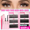 DIY Fluffy Cluster Lash Extension Kit – 40 Row Volume Lash Tray - ElevateHealthTech
