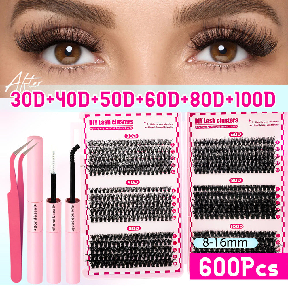 DIY Fluffy Cluster Lash Extension Kit – 40 Row Volume Lash Tray - ElevateHealthTech