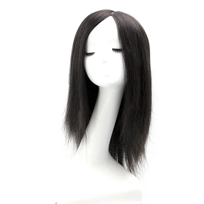 Real Hair Full Hand-Woven Double Needle Head Cover - ElevateHealthTech