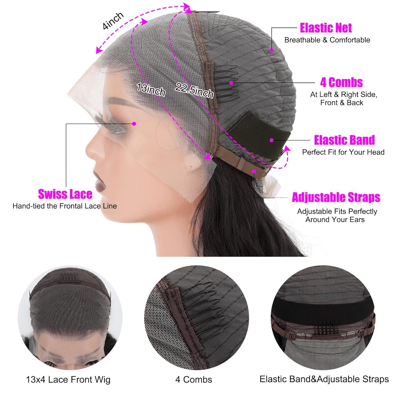 Straight natural color wig - ElevateHealthTech