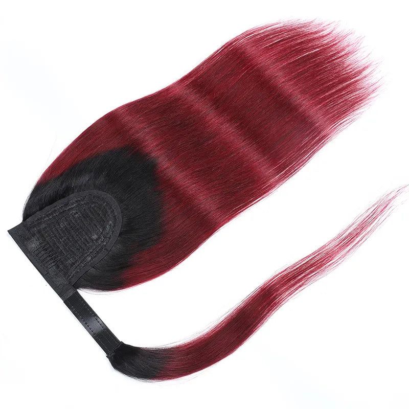 Burgundy premium ponytail(T1B99J)(75g-100g) - ElevateHealthTech