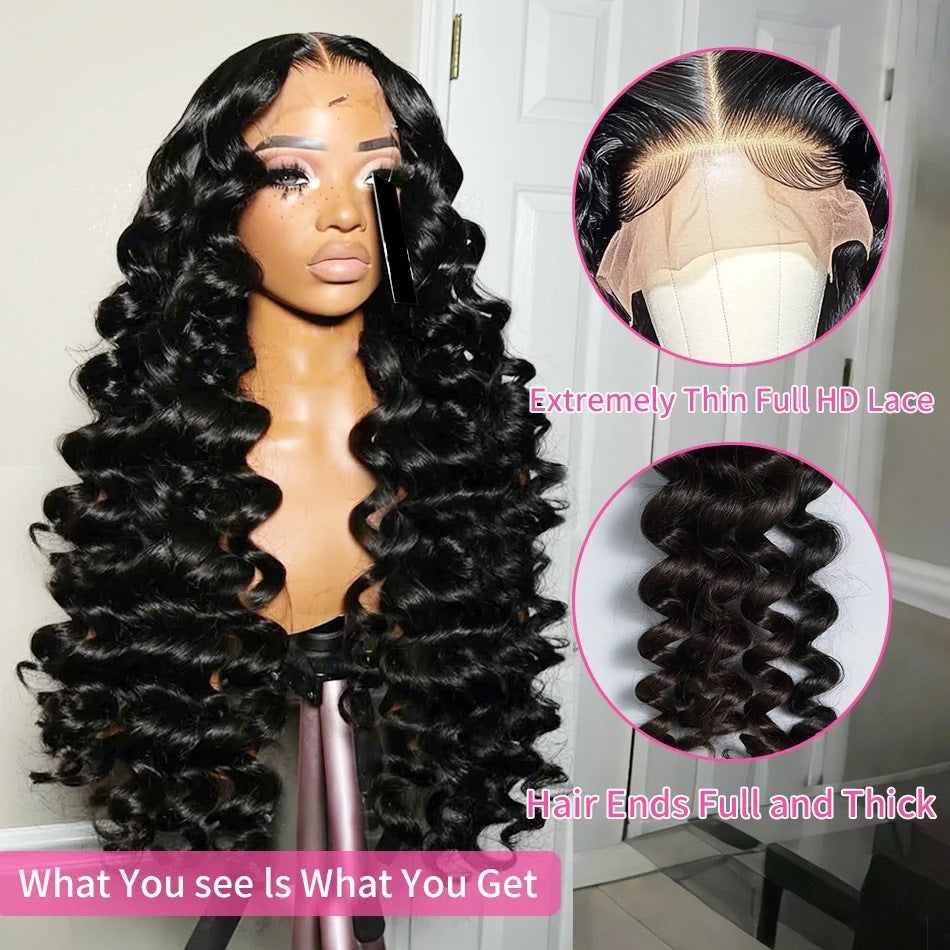 Loose Deep Wave 13X6 Lace Front Human Hair Wigs Brazilian - ElevateHealthTech