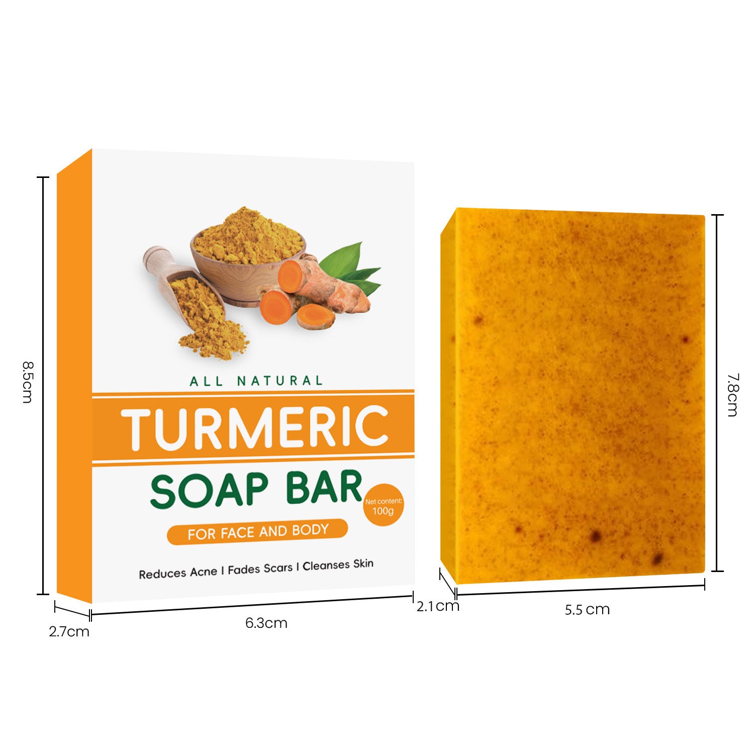 Lemon Turmeric Kojic Acid Soap – Brightening Face & Body Bar | Natural Skincare - ElevateHealthTech