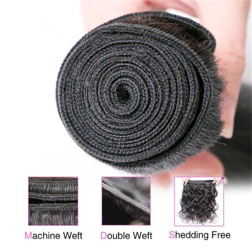 Human Hair Wig Bundles 50g Natural Straight Body Wave Kinky Curly Water Wave - ElevateHealthTech