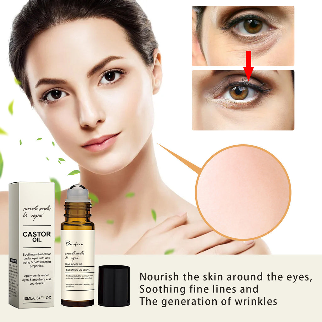 Time Eraser Under Eye Rollerball – Brighten & Refresh with Castor Oil & Frankincense - ElevateHealthTech