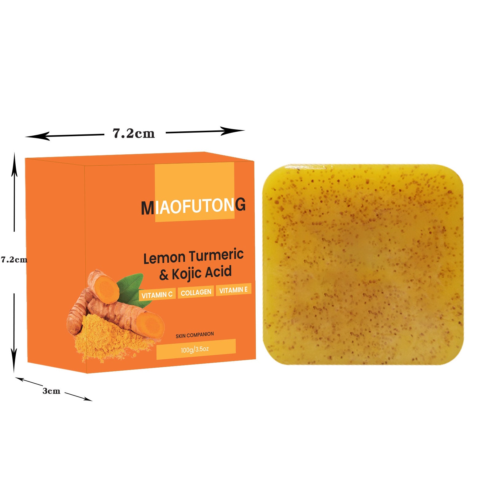 Lemon Turmeric Kojic Acid Soap – Brightening Face & Body Bar | Natural Skincare - ElevateHealthTech