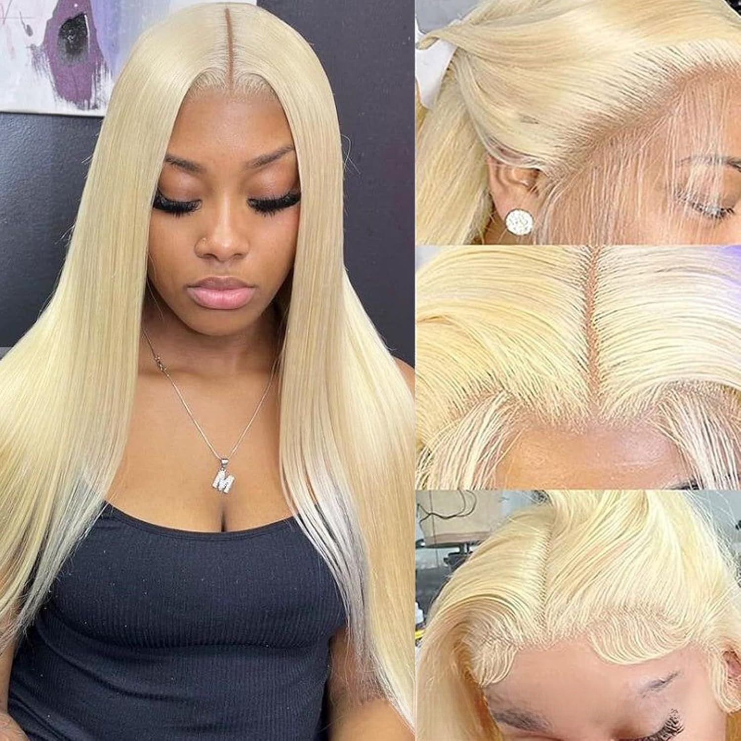 White Gold Human Hair Wig with Adjustable Length - ElevateHealthTech