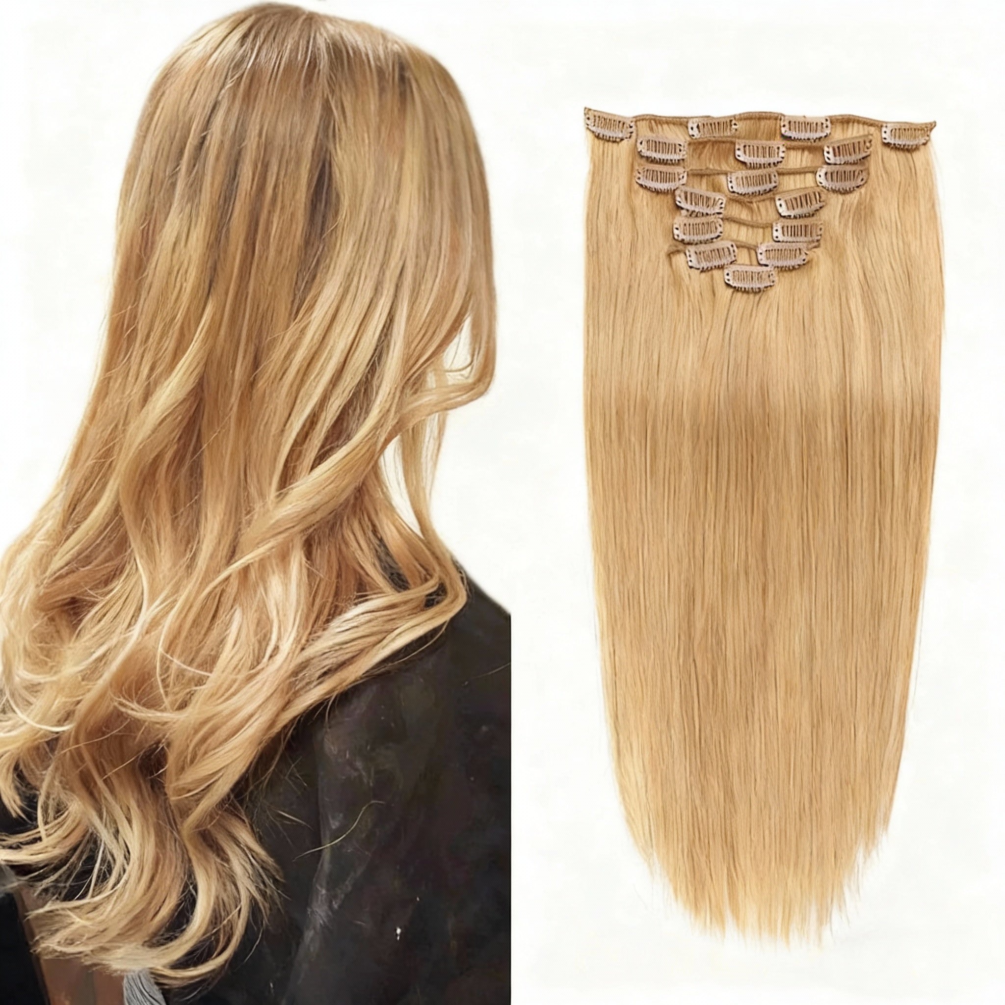 Honey Copper Blonde /  Classic Clip-Ins (100g-120g)(#16) - ElevateHealthTech