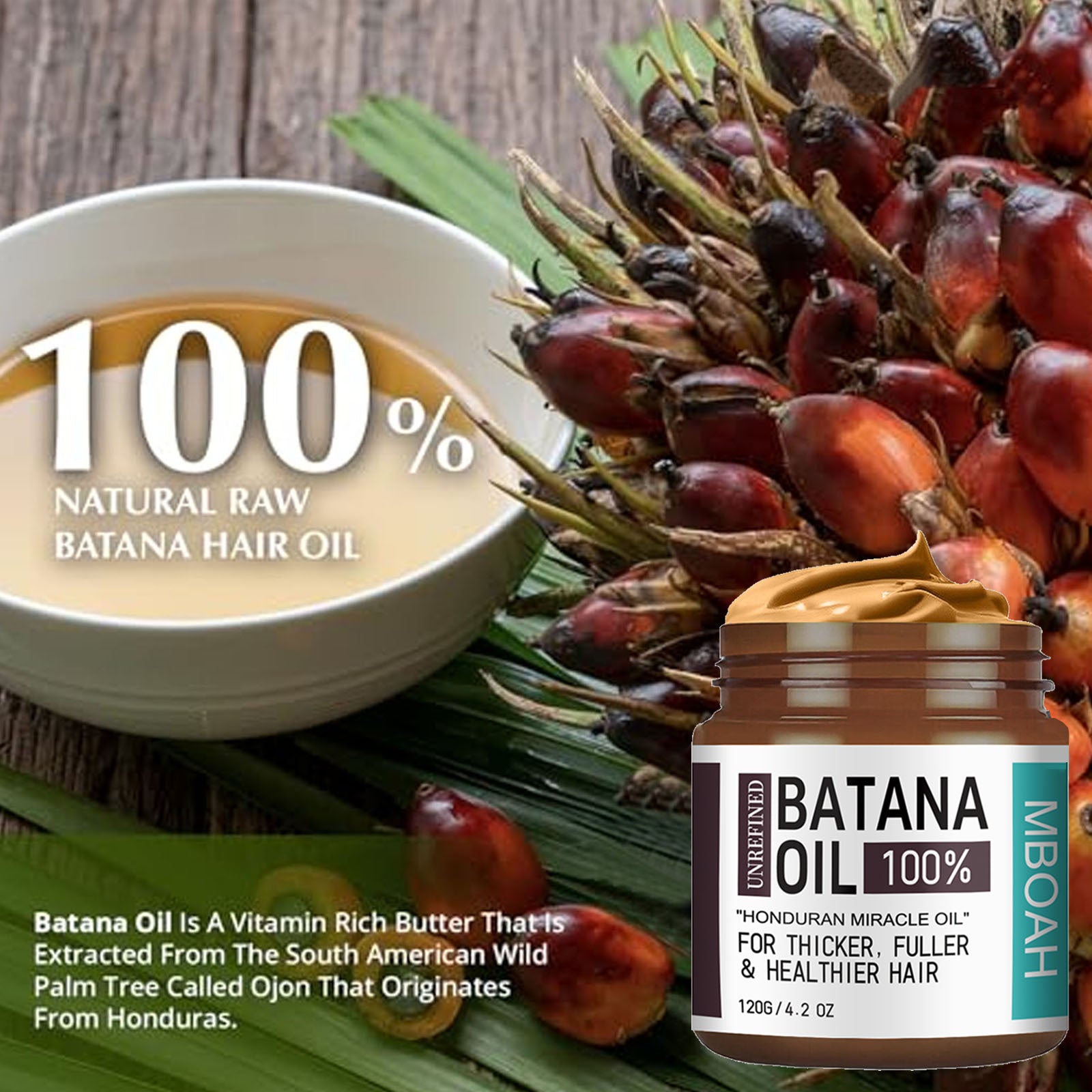 Batana Oil from Honduras – Pure Moisturizing Hair & Scalp Oil for Soft, Shiny Hair - ElevateHealthTech