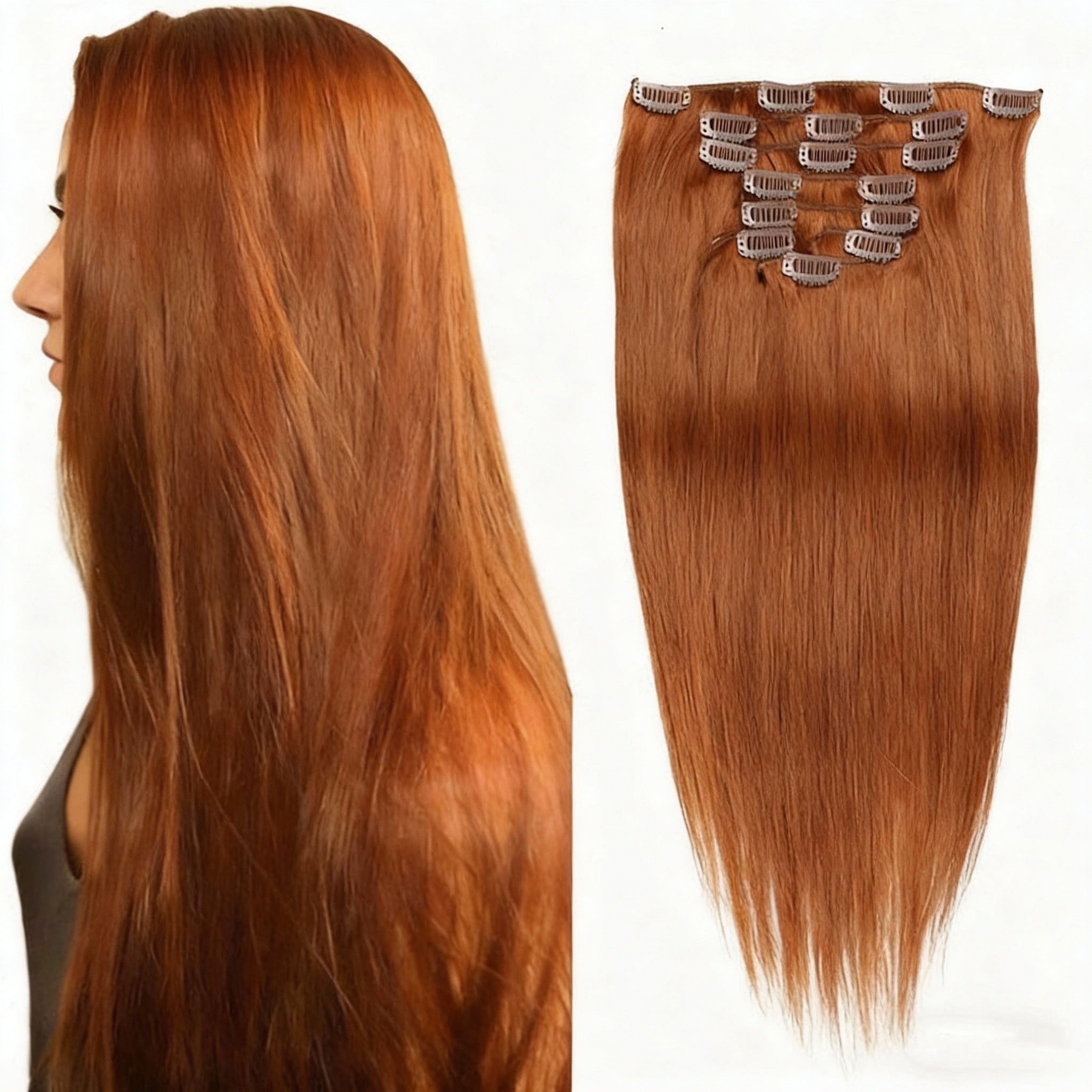 Light Ginger /  Classic Clip-Ins (100g-120g)(#30) - ElevateHealthTech