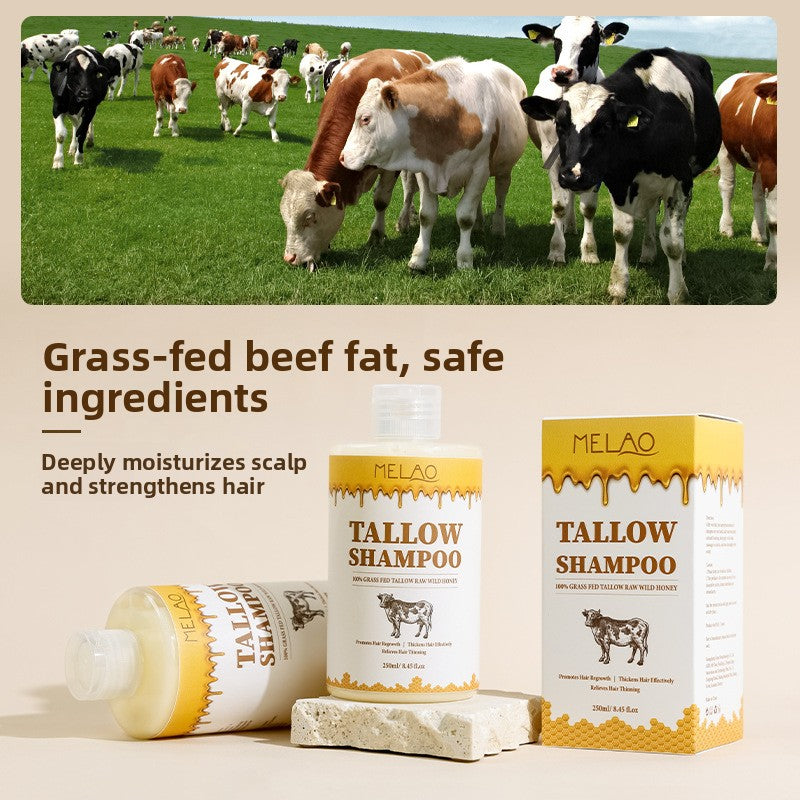 Beef Tallow Moisturizing Shampoo – Deep Hydration & Frizz Control Hair Cleanser (250ml)