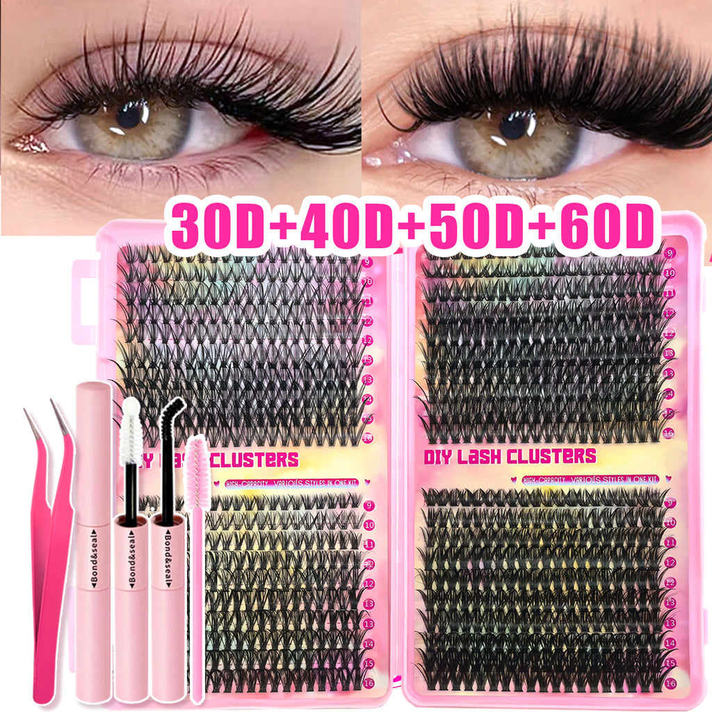 DIY Fluffy Cluster Lash Extension Kit – 40 Row Volume Lash Tray - ElevateHealthTech