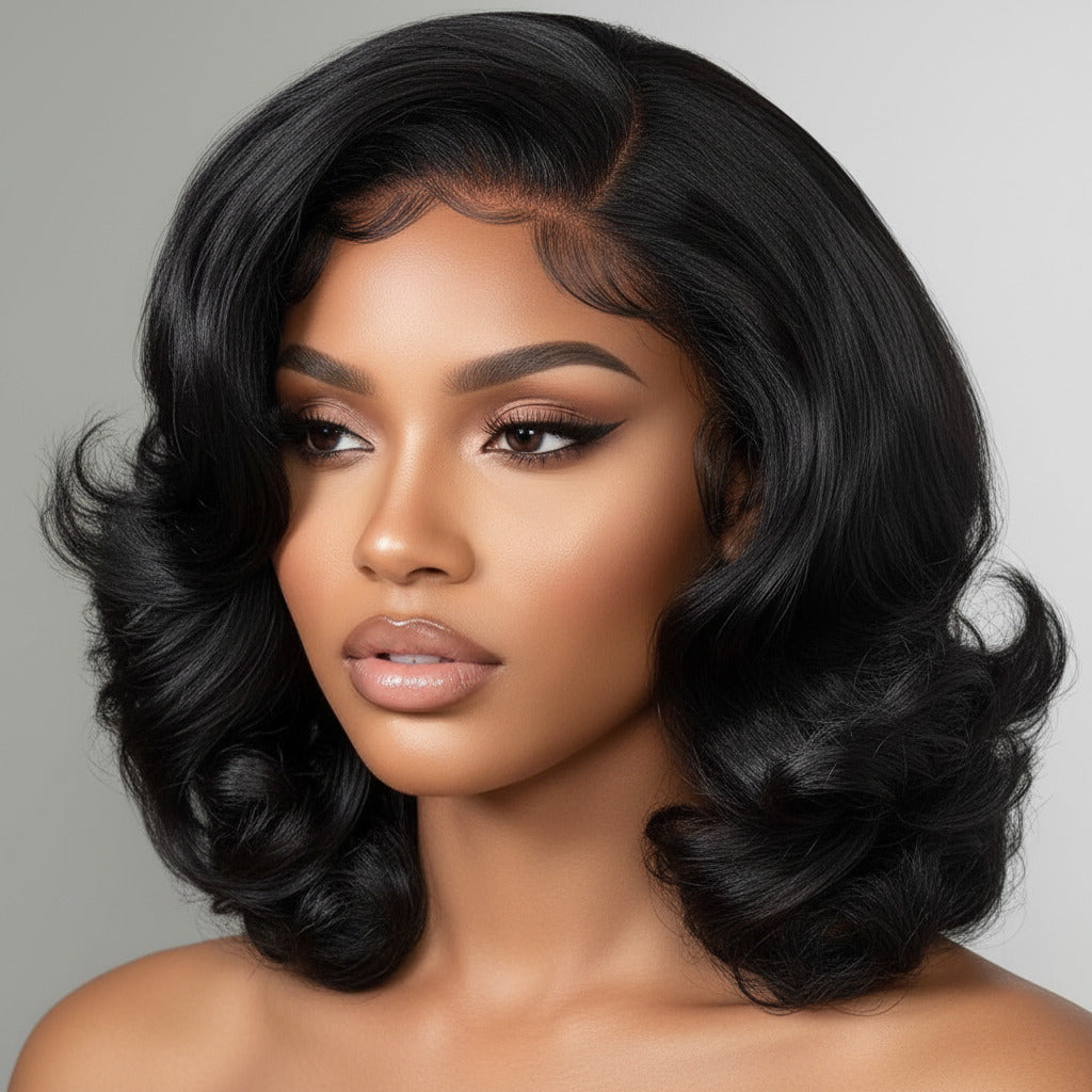 Front Lace Human Hair Wigs Curly - ElevateHealthTech