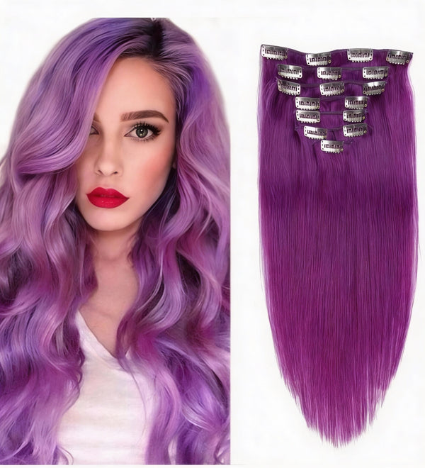 ElevateHairWorld - Lila Classic Clip-In Hair Extensions(100g-130g)(#Lila)