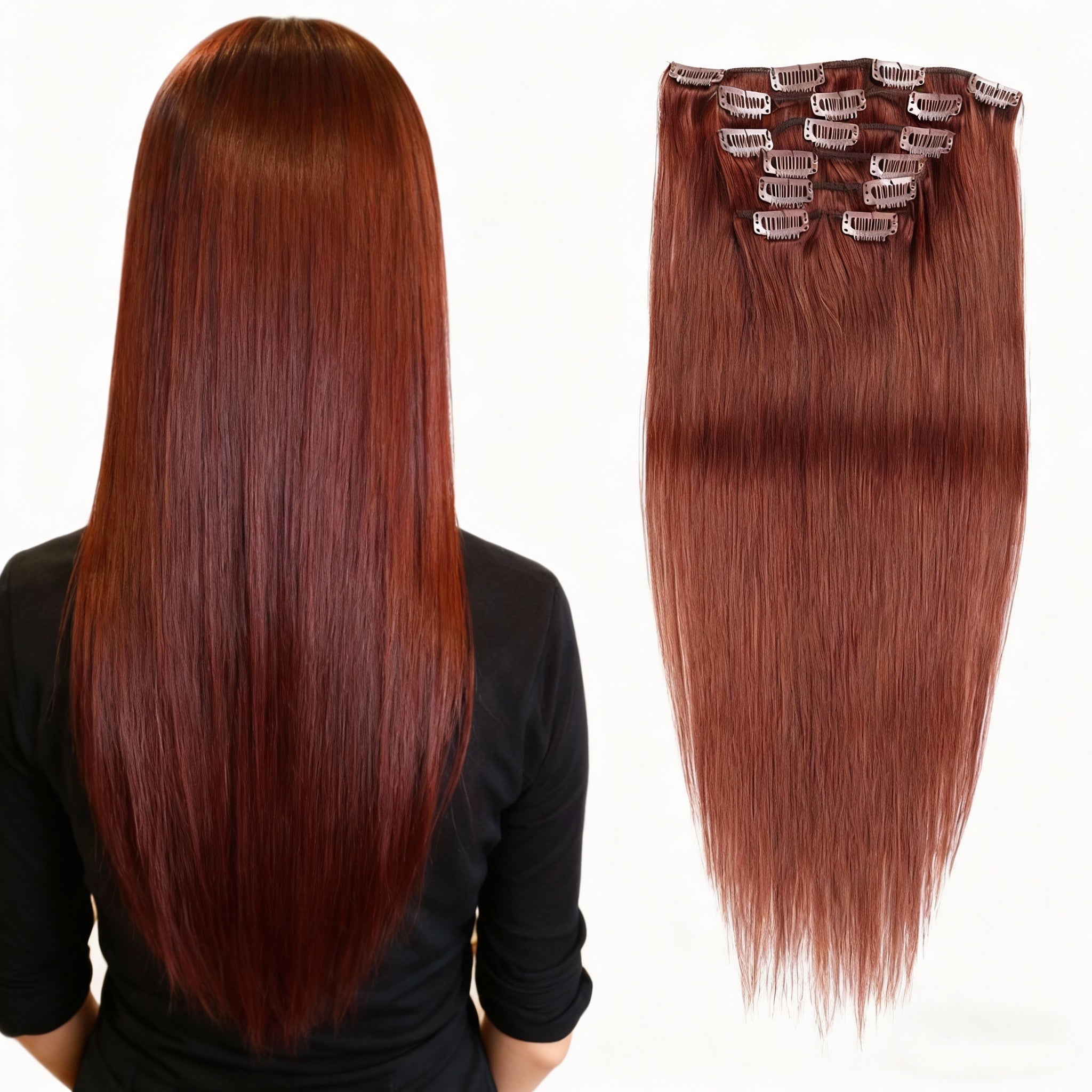 Terracotta Copper /  Classic Clip-Ins (120g-150g)(#33) - ElevateHealthTech