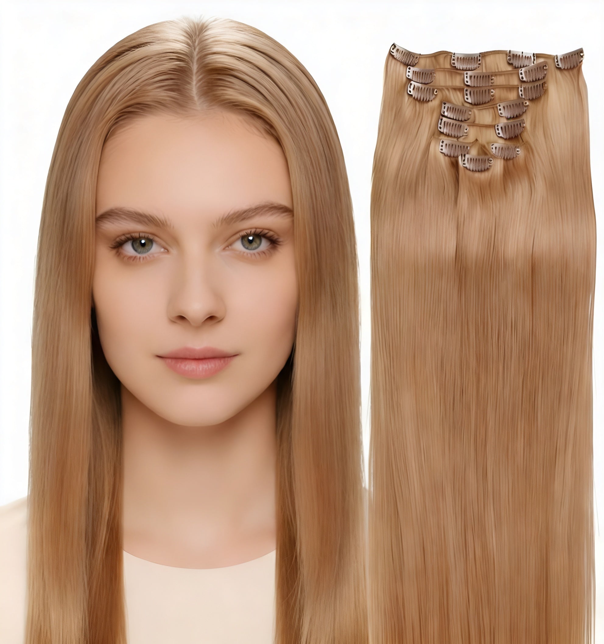 Foxy Premium Classic Clip-In Hair Extensions(100g-120g)(#12) - ElevateHealthTech