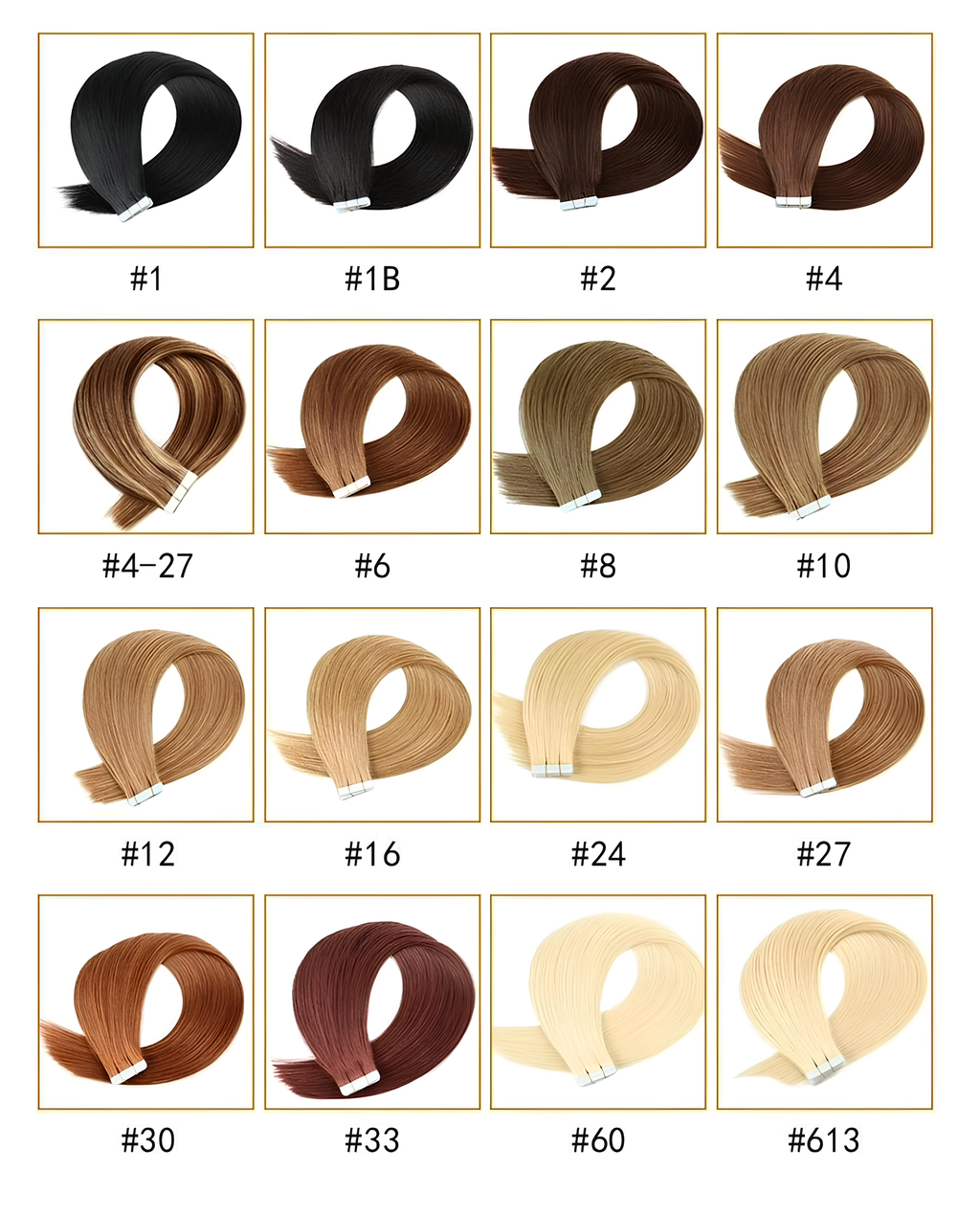 Chocolate Brown Balayage Premium Tape-In Hair Extensions – 50g(#4-27) - ElevateHealthTech