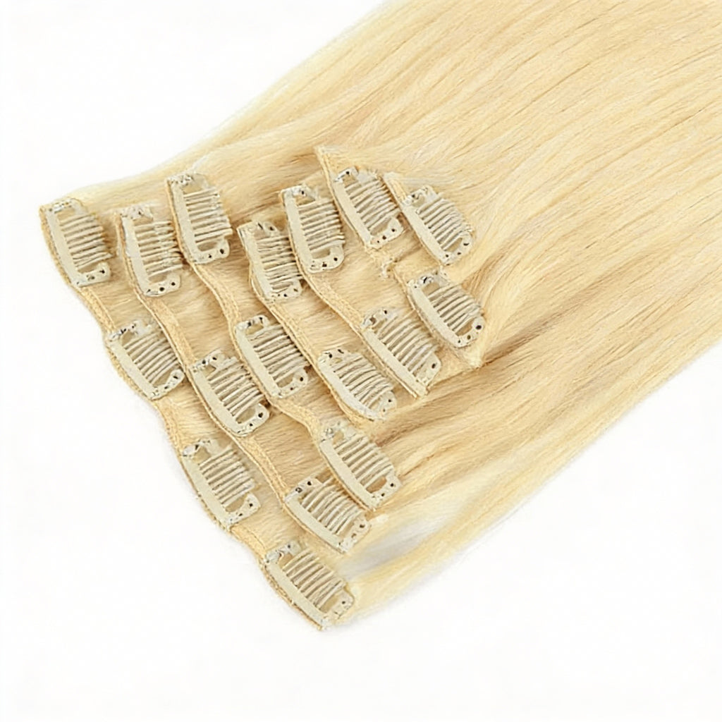 Platinum Blonde /  Classic Clip-Ins (100g-120g)(#60) - ElevateHealthTech