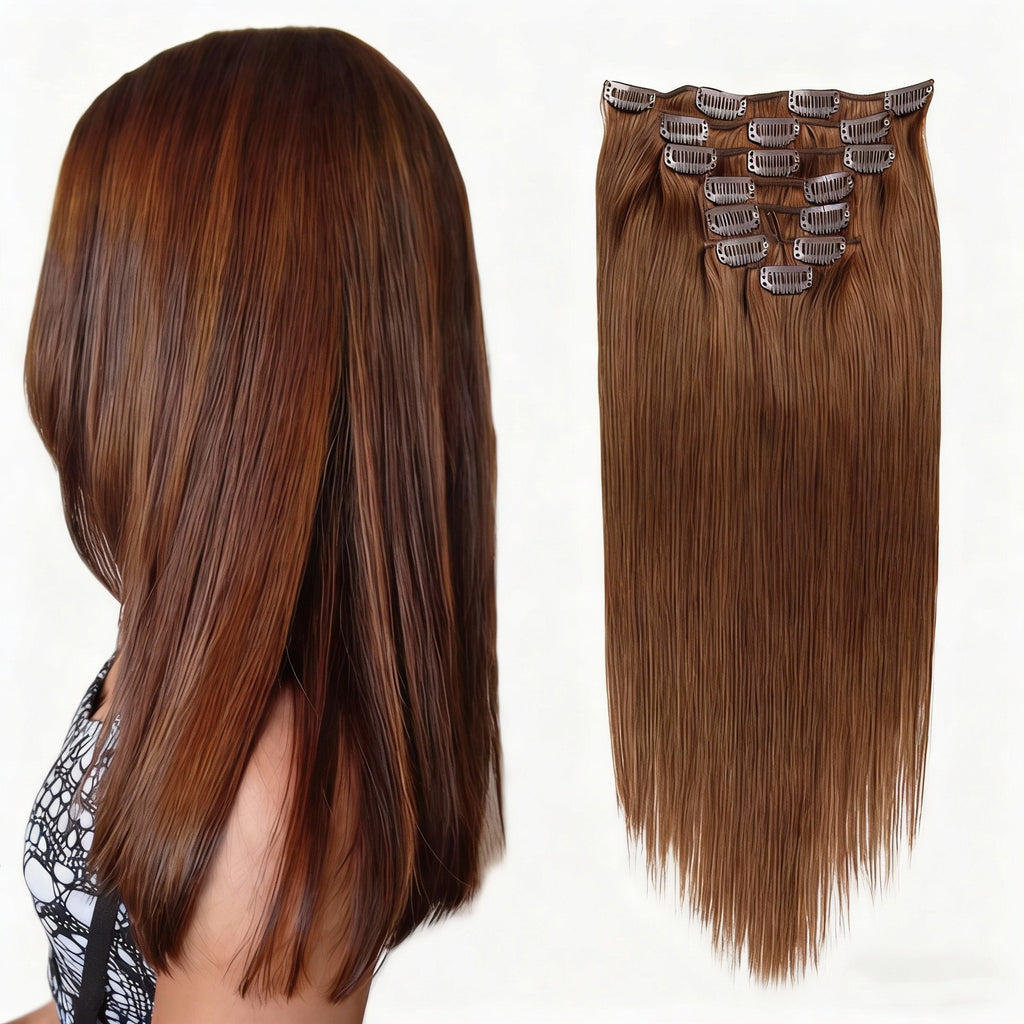 Chocolate Brown / Classic Clip-Ins (100g-120g)( #6) - ElevateHealthTech